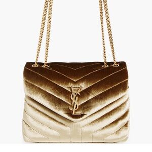 Yves Saint Laurent small LouLou velvet bag
